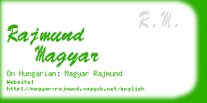 rajmund magyar business card